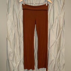 Women’s Wild Fable Mid-Rise Foldover Flare Leggings in Terracotta